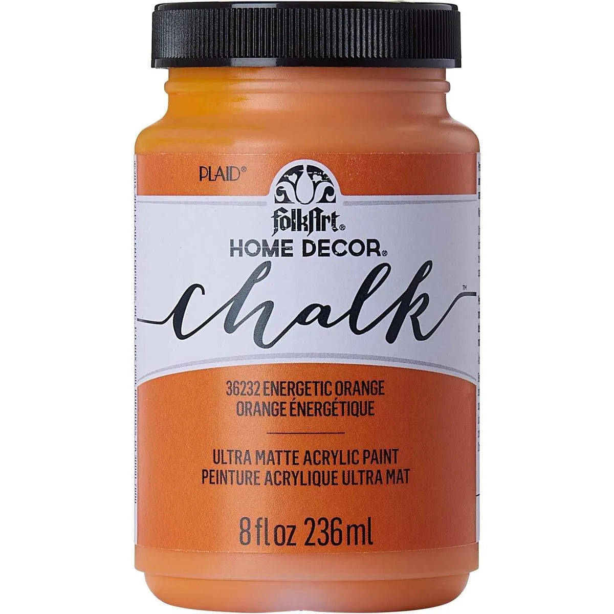 FolkArt Chalk Acrylic Paint - Energetic Orange (8 oz Bottle)