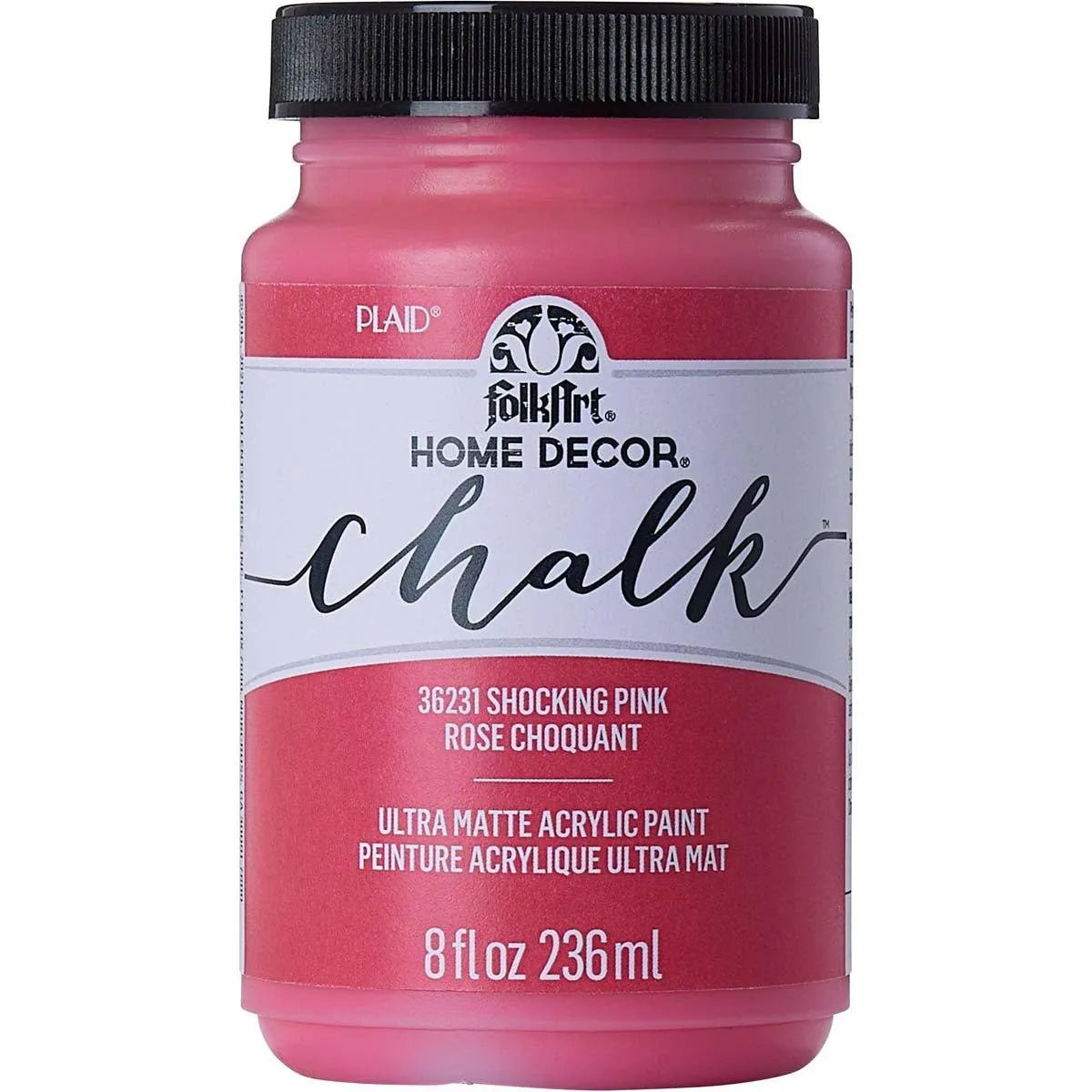 FolkArt Chalk Acrylic Paint - Shocking Pink (8 oz Bottle)