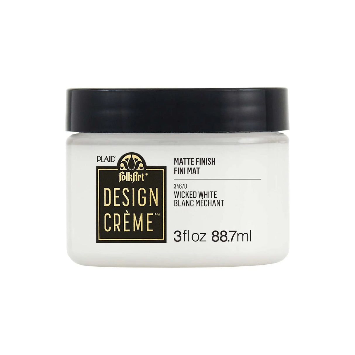 FolkArt Creme Acrylic Paint - Wicked White (3 oz Jar)