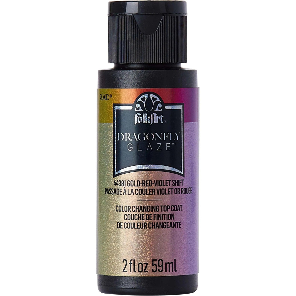 FolkArt Dragonfly Glaze - Gold Red Violet Shift (2 oz Bottle)