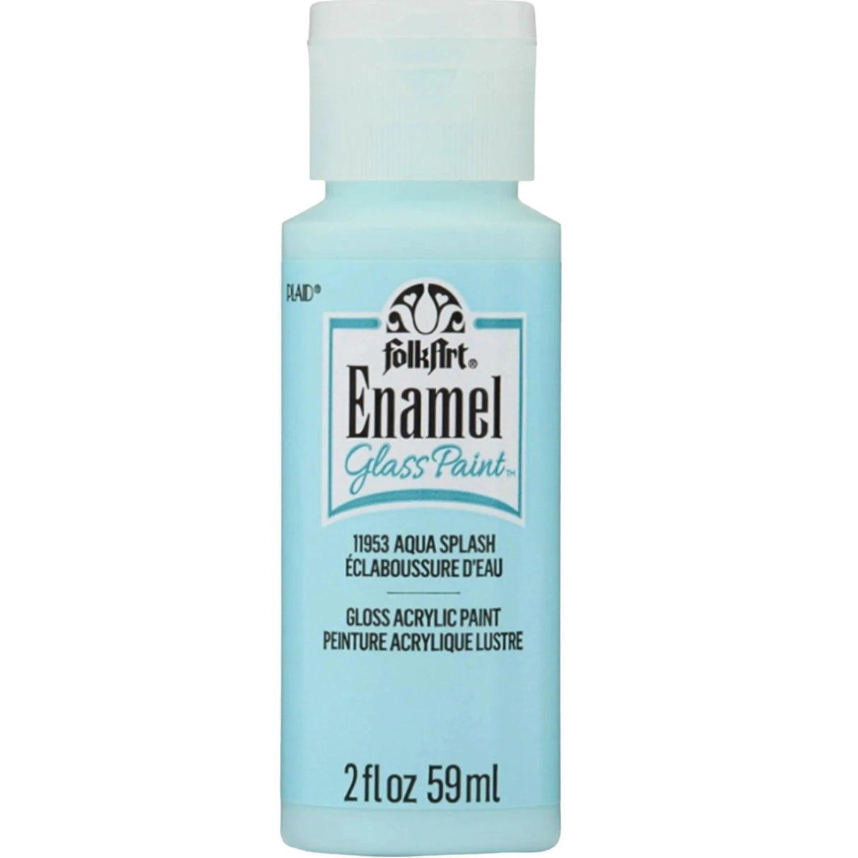FolkArt Enamel Paint - Aqua Splash (2 oz Bottle)