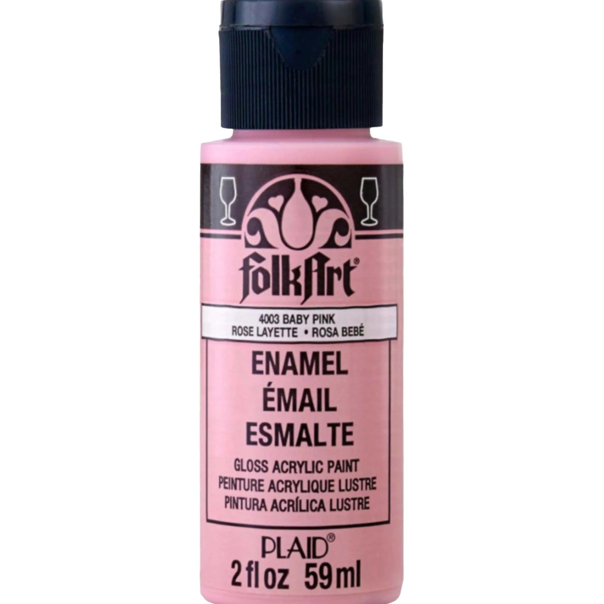 FolkArt Enamel Paint - Baby Pink (2 oz Bottle)