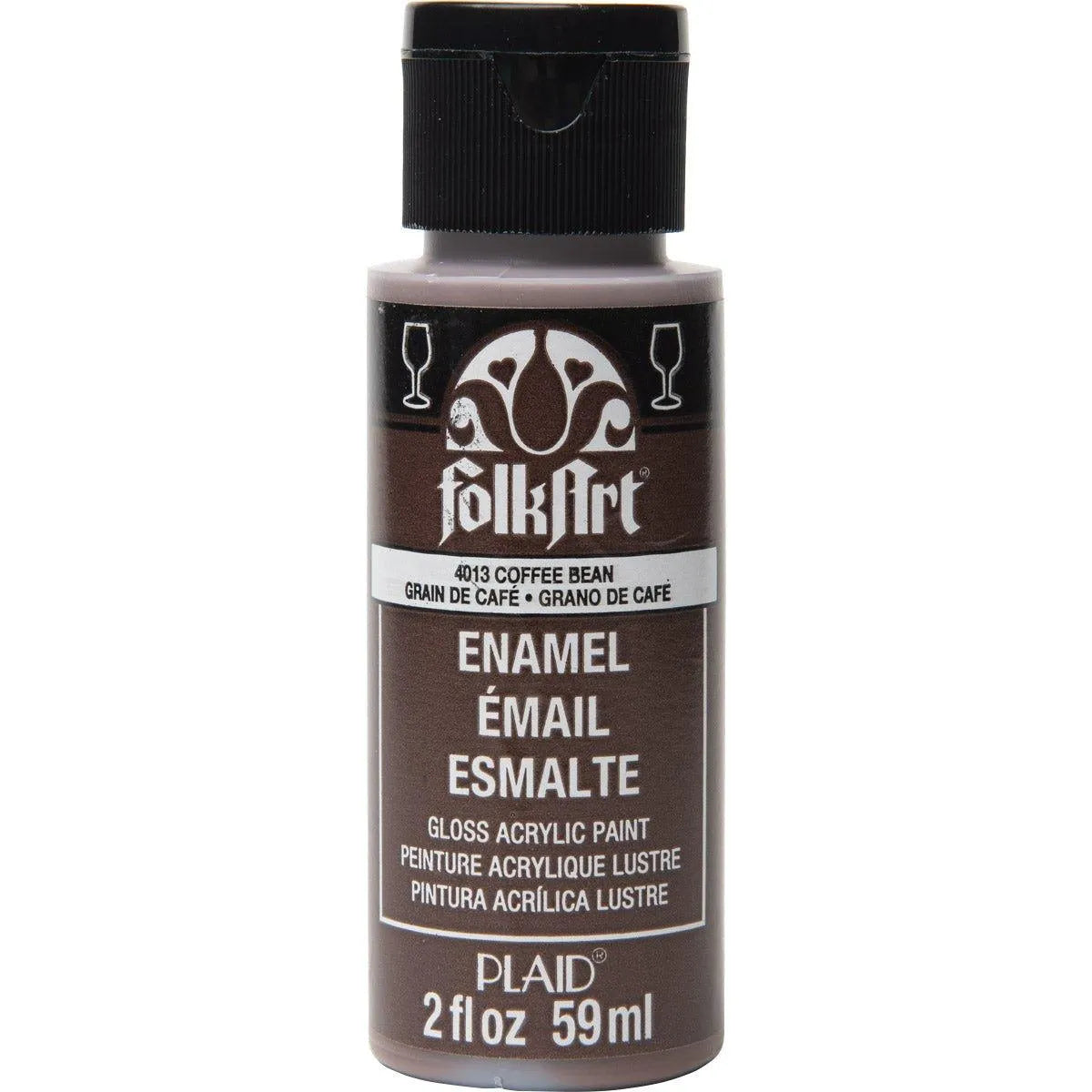 FolkArt Enamel Paint - Coffee Bean (2 oz Bottle)