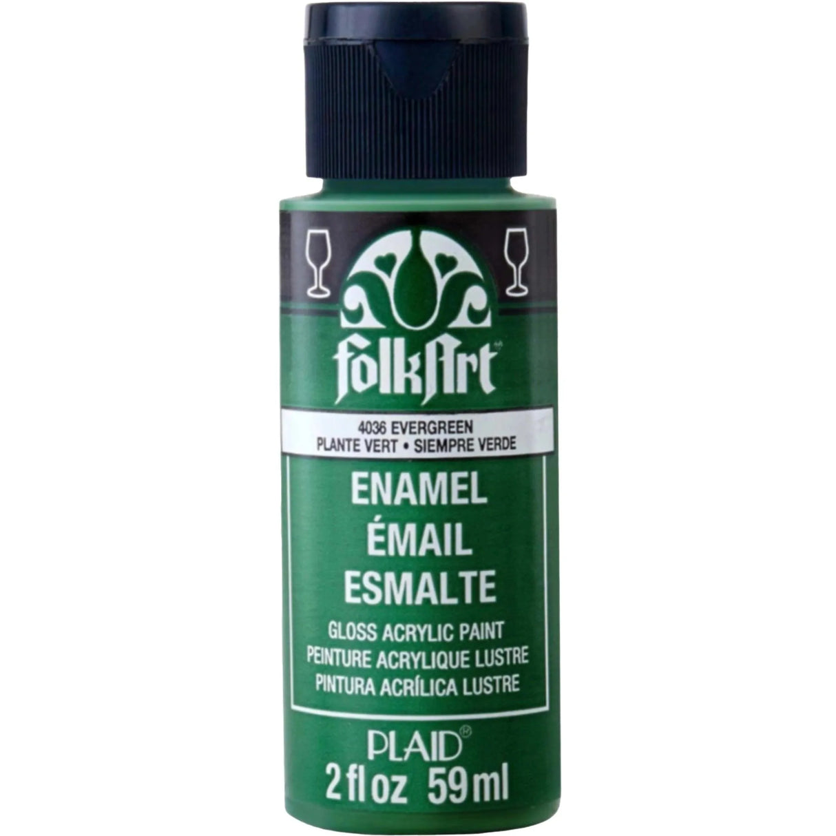 FolkArt Enamel Paint - Evergreen (2 oz Bottle)