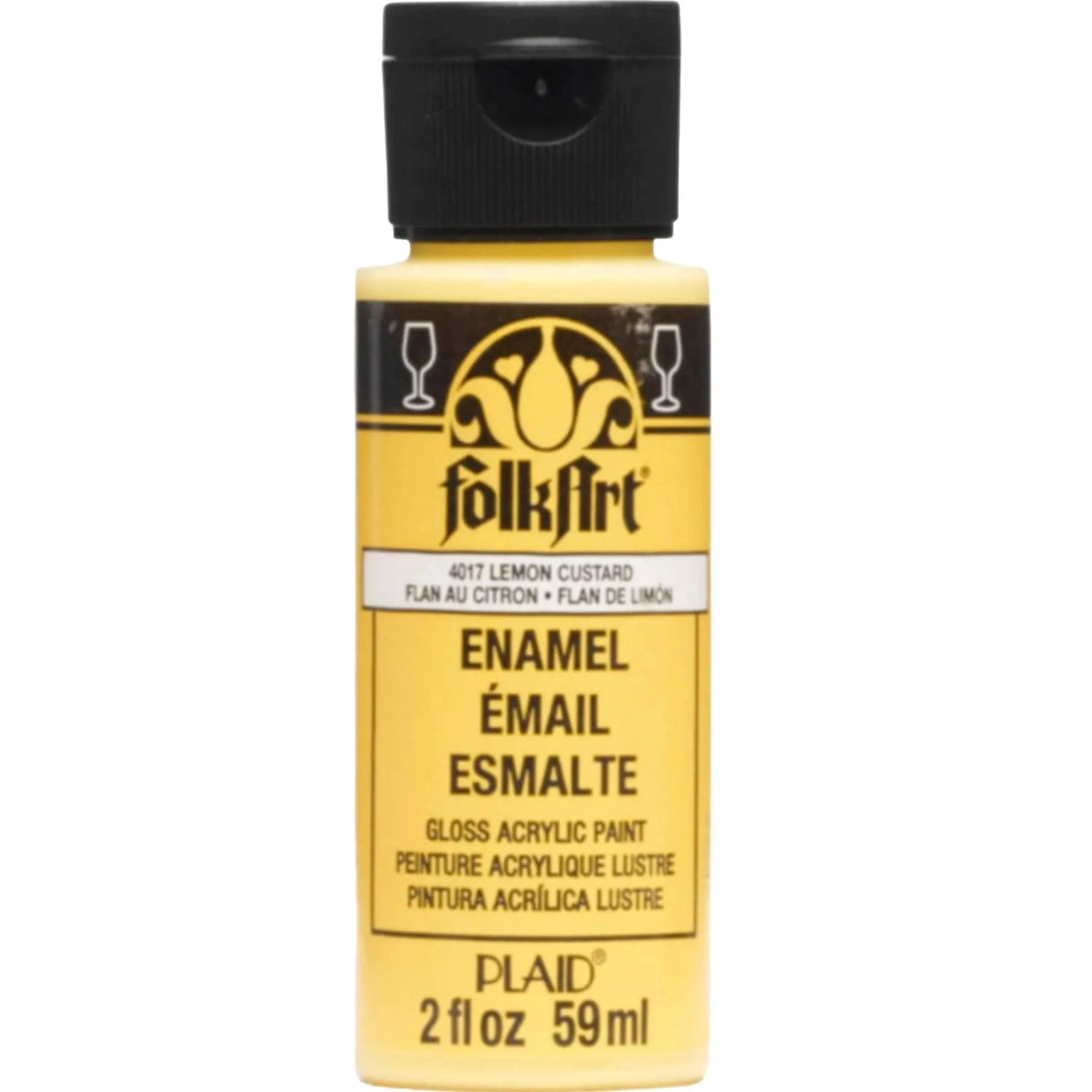 FolkArt Enamel Paint - Lemon Custard (2 oz Bottle)