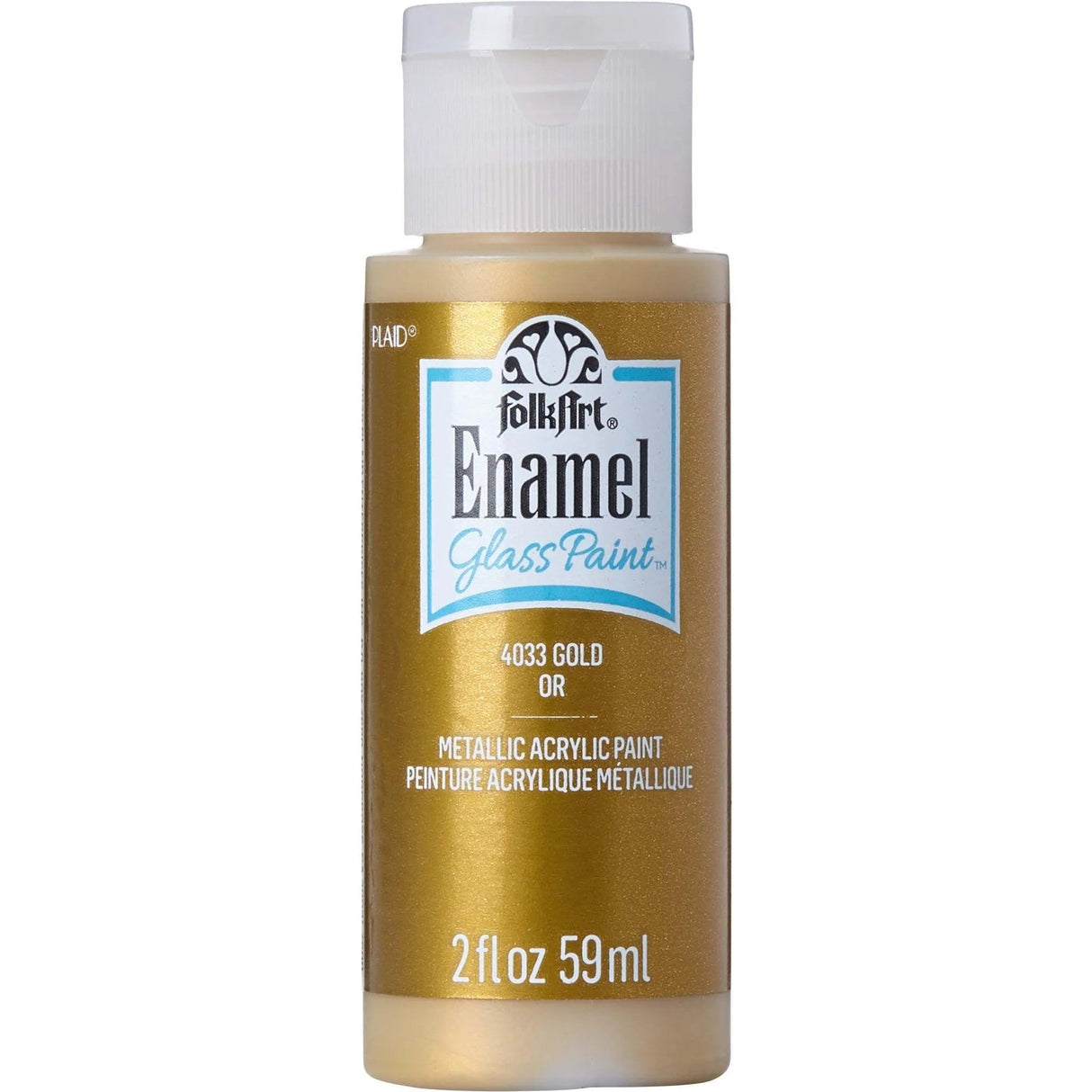 FolkArt Enamel Paint - Metallic Pure Gold (2 oz Bottle)