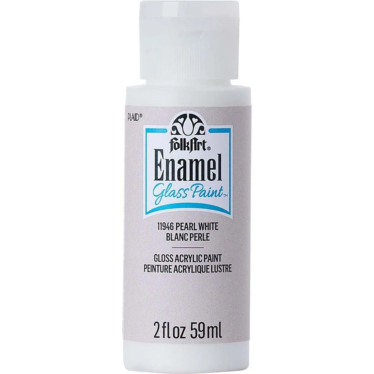 FolkArt Enamel Paint - Pearl White (2 oz Bottle)