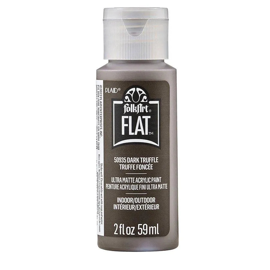 FolkArt Flat Ultra Matte Acrylic Paint - Dark Truffle (2 oz Bottle)