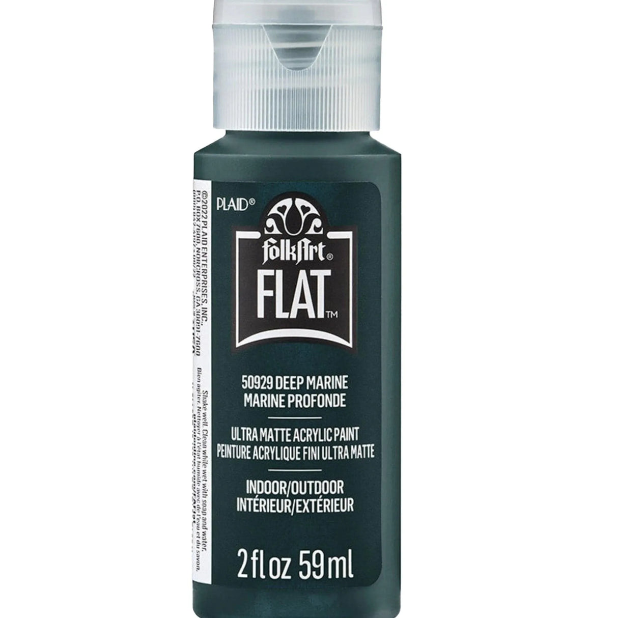 FolkArt Flat Ultra Matte Acrylic Paint - Deep Marine (2 oz Bottle)