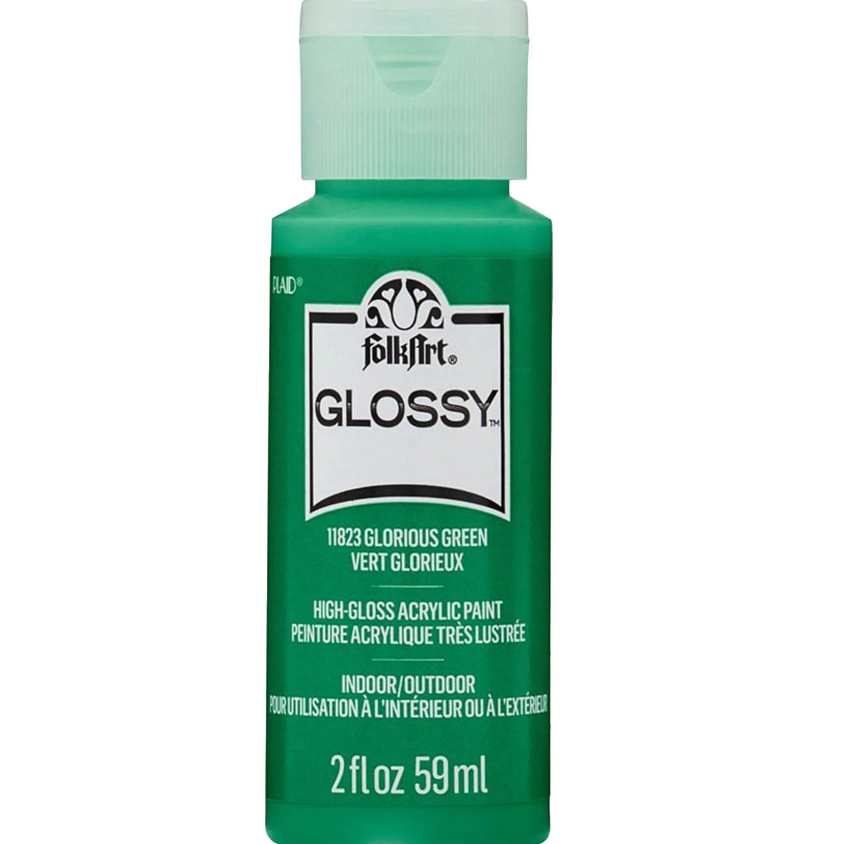 FolkArt Glossy Acrylic Paint - Glorious Green (2 oz Bottle)