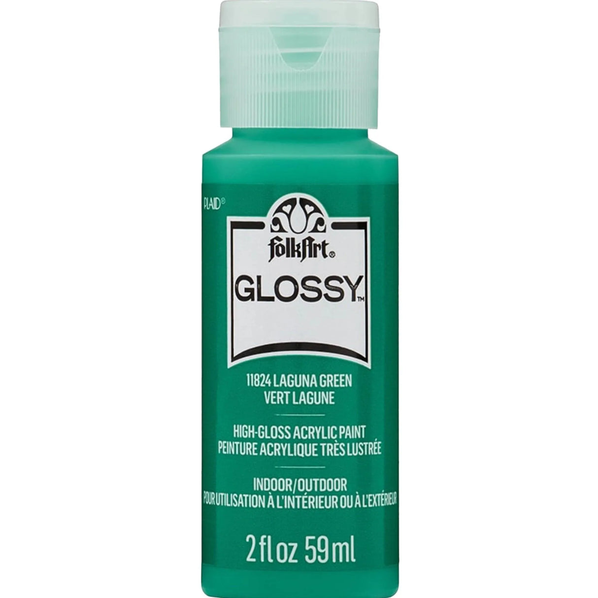 FolkArt Glossy Acrylic Paint - Laguna Green (2 oz Bottle)