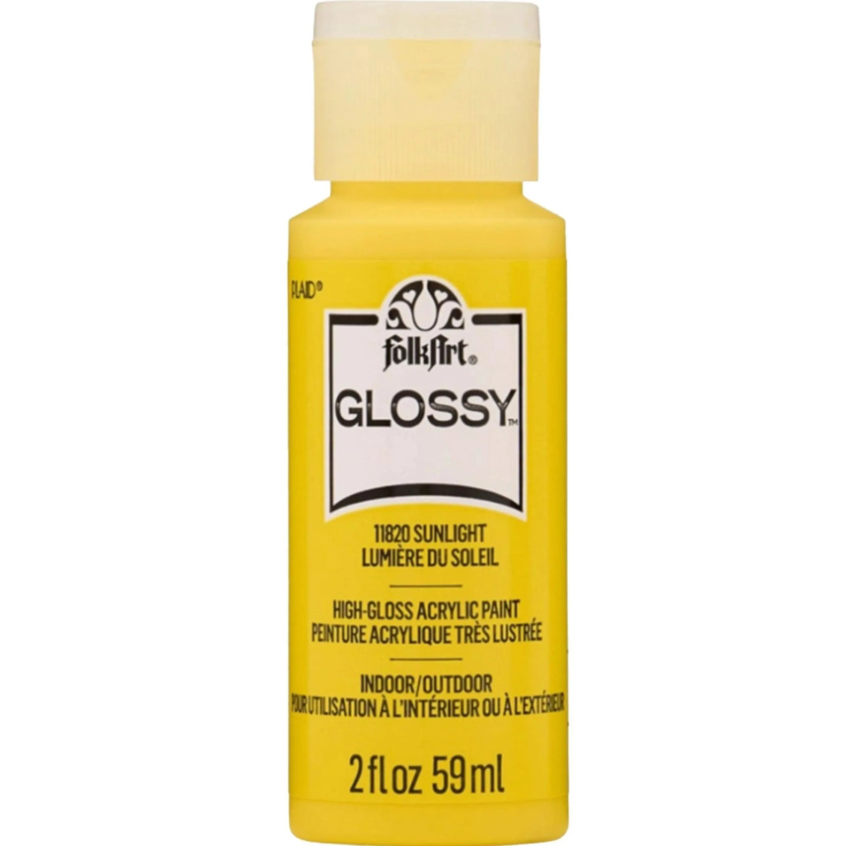 FolkArt Glossy Acrylic Paint - Sunlight (2 oz Bottle)
