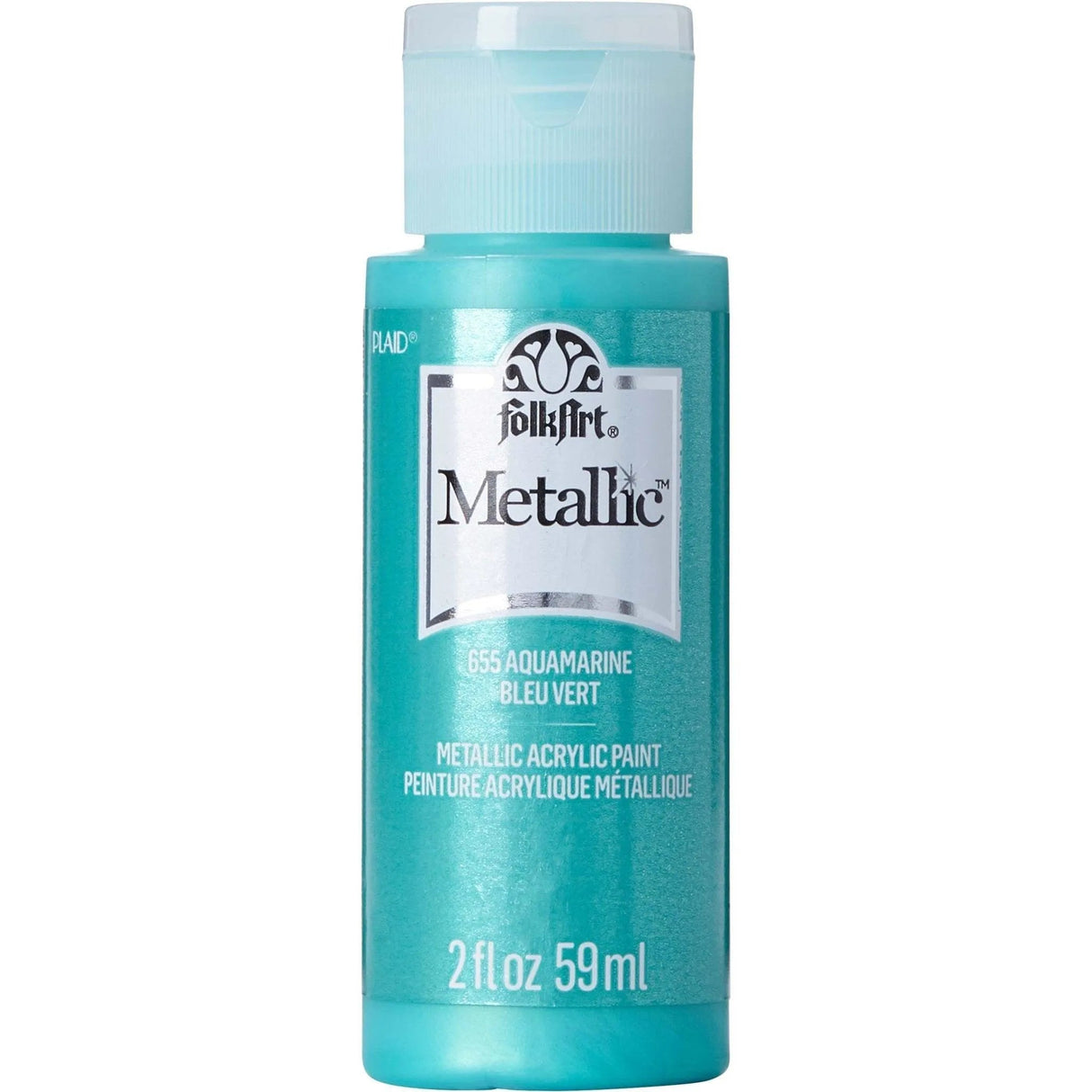 FolkArt Metallic Acrylic Paint - Aquamarine (2 oz Bottle)
