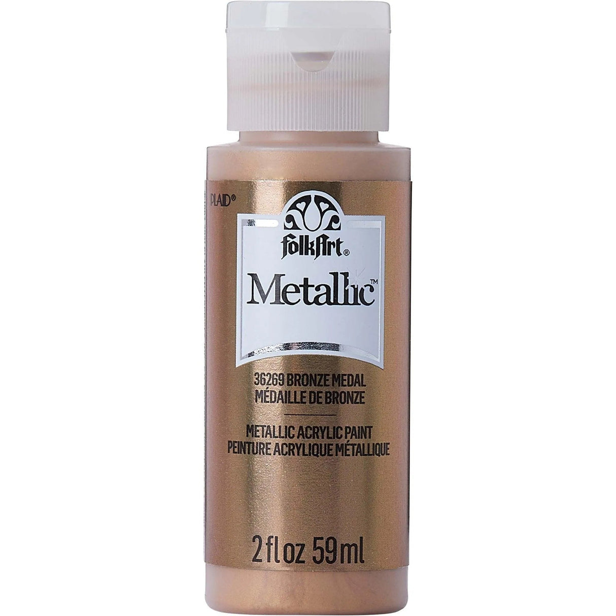 FolkArt Metallic Acrylic Paint - Bronze Medal (2 oz Bottle)