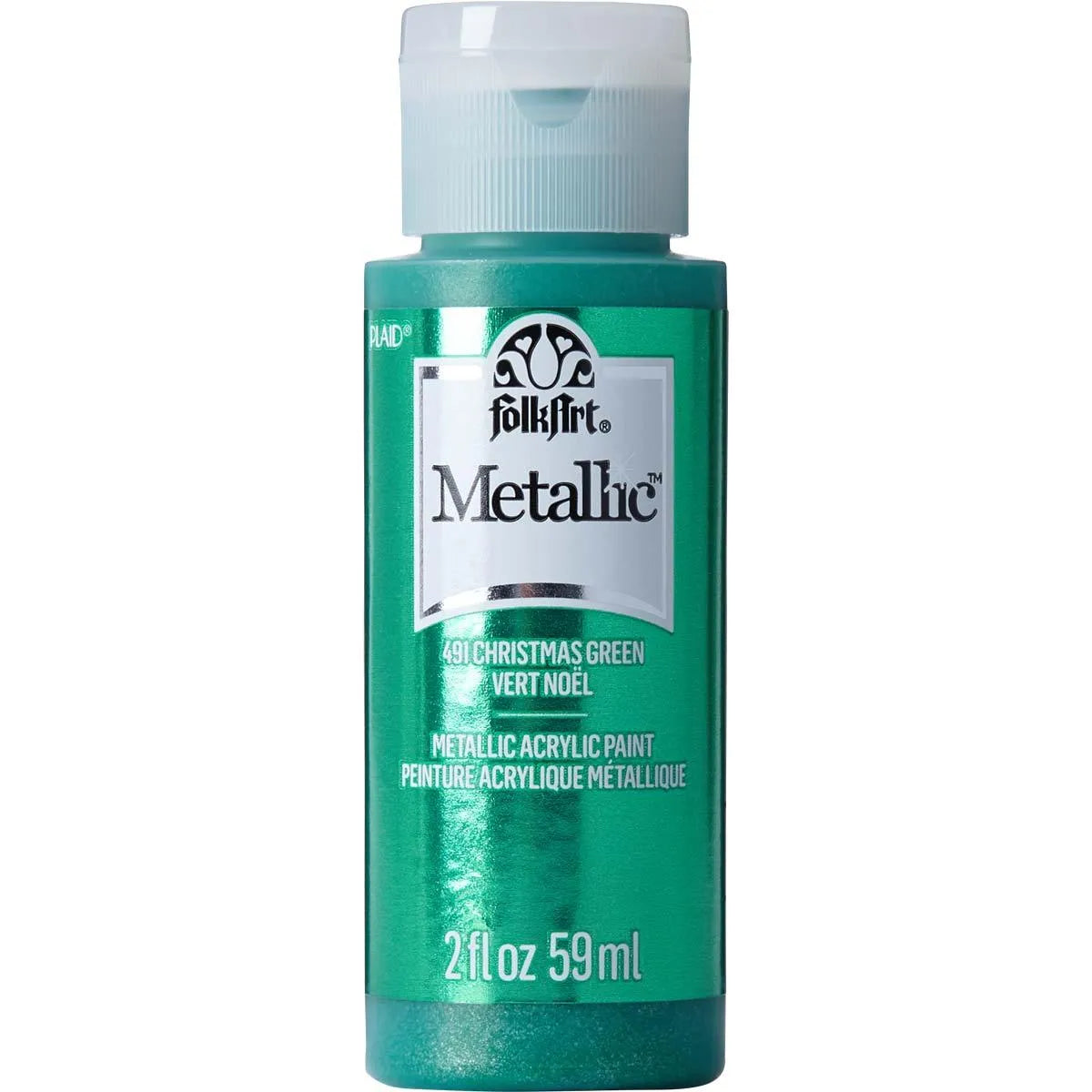 FolkArt Metallic Acrylic Paint - Christmas Green (2 oz Bottle)