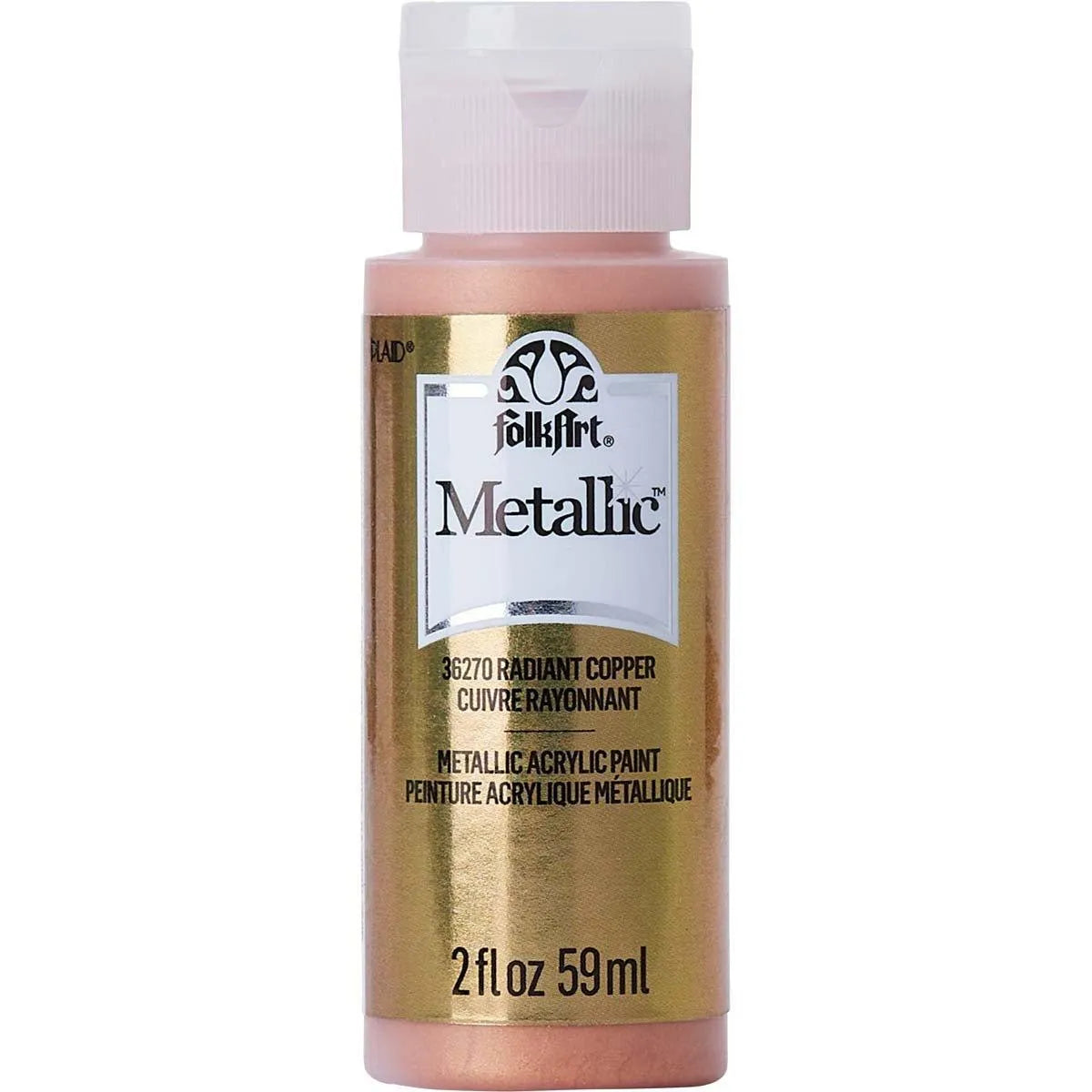 FolkArt Metallic Acrylic Paint - Radiant Copper (2 oz Bottle)