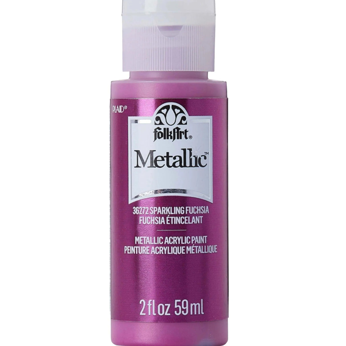 FolkArt Metallic Acrylic Paint - Sparkling Fuchsia (2 oz Bottle)