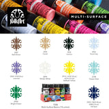 FolkArt Multi-Surface Acrylic Paint - Basic Set (10 Set - 2 oz Bottles)