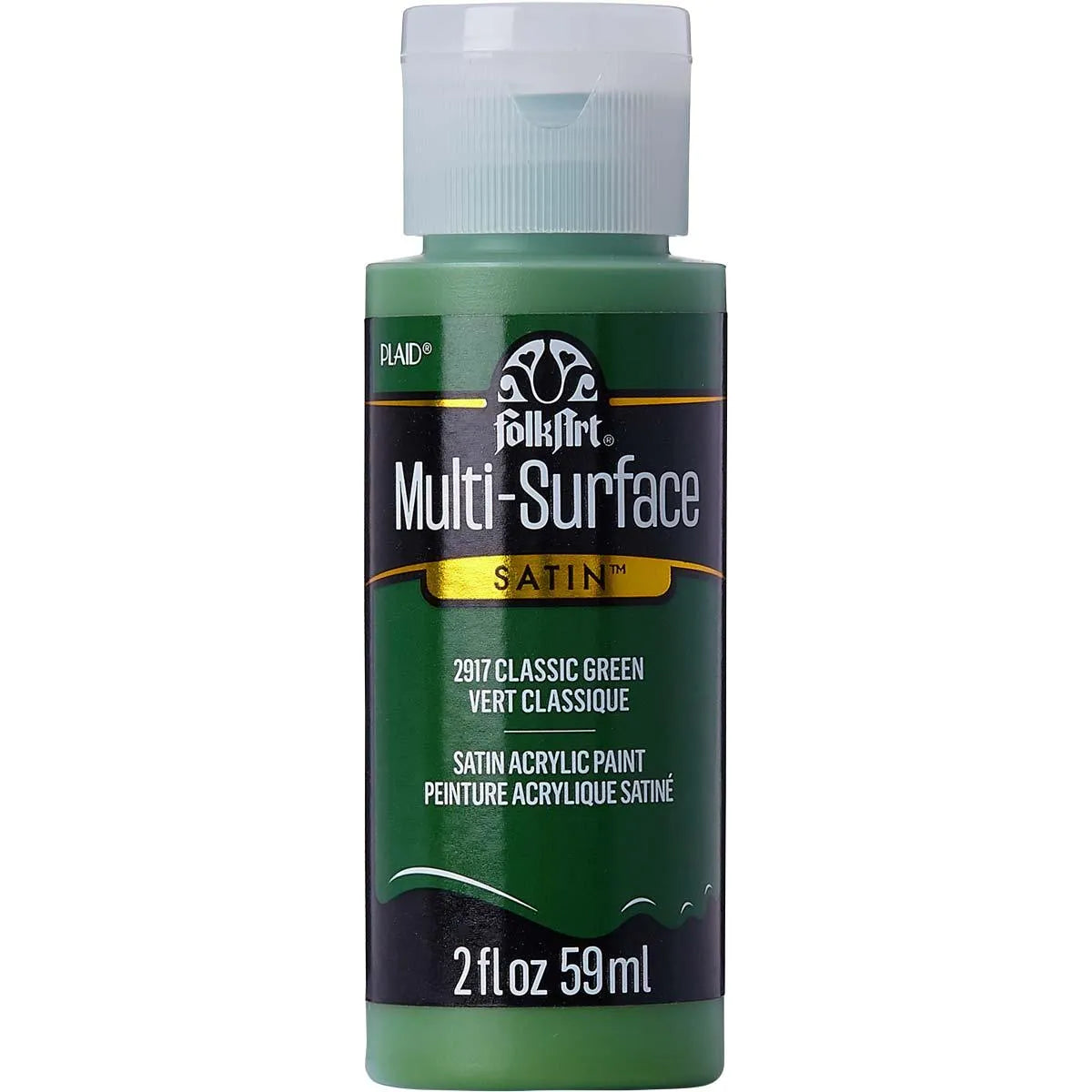 FolkArt Multi-Surface Acrylic Paint - Classic Green (2 oz Bottle)