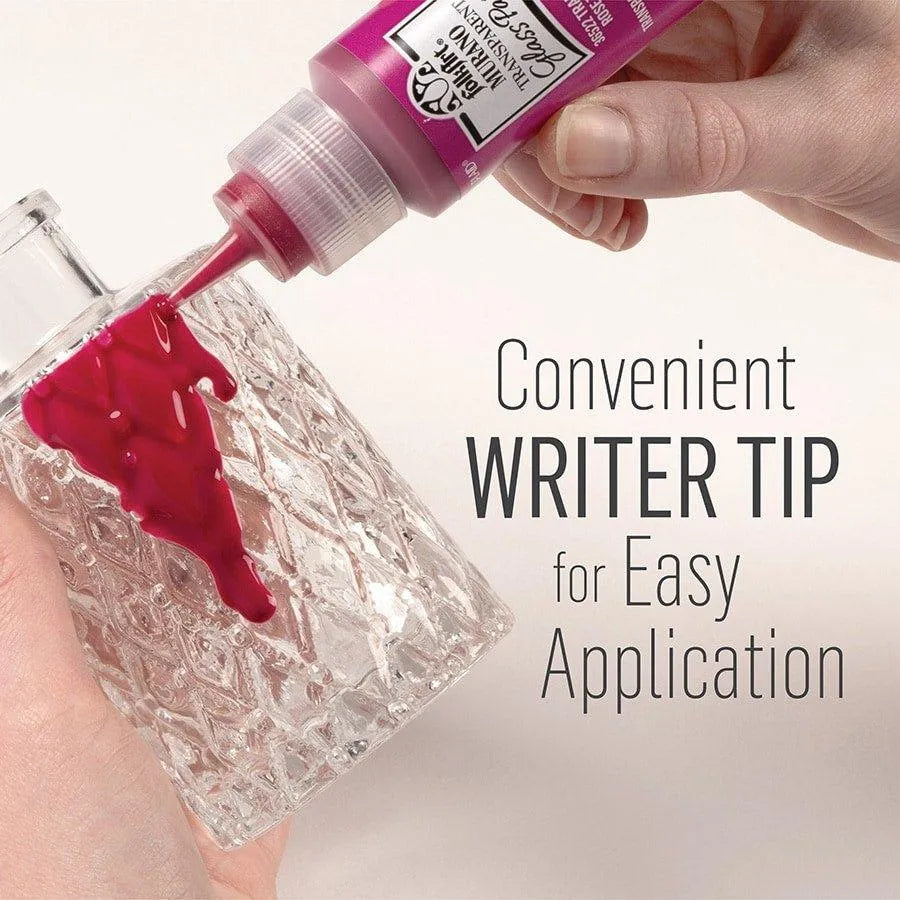 FolkArt Murano Glass Paint & Brush Set (10 Bottles 2 oz & 5 Brushes)