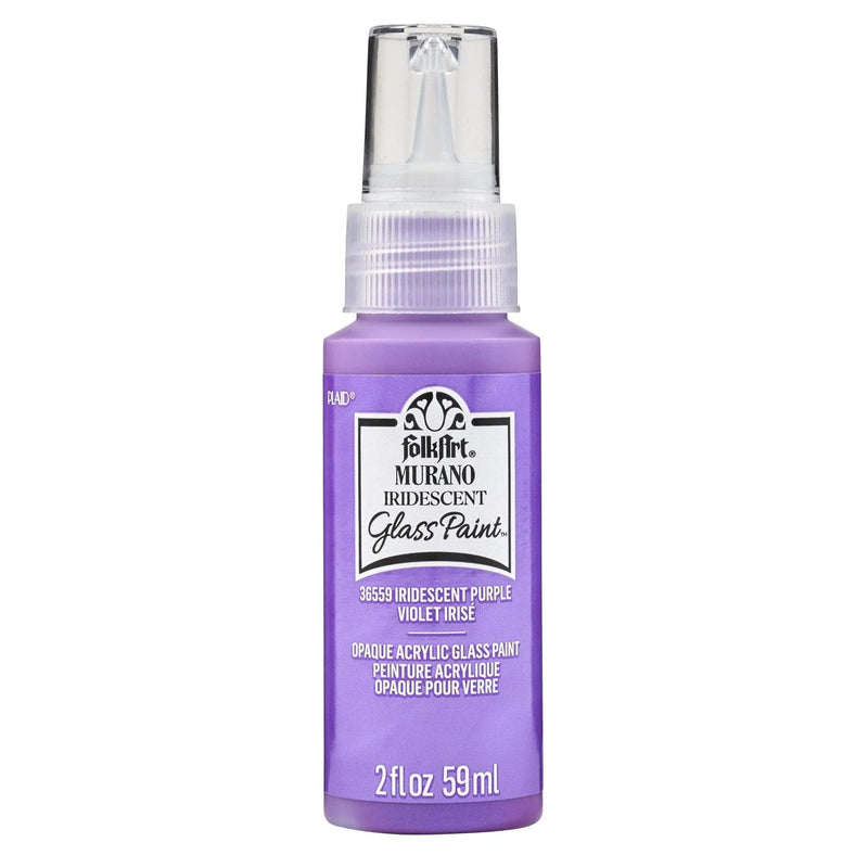 FolkArt Murano Glass Paint - Iridescent Purple (2 oz Bottle)