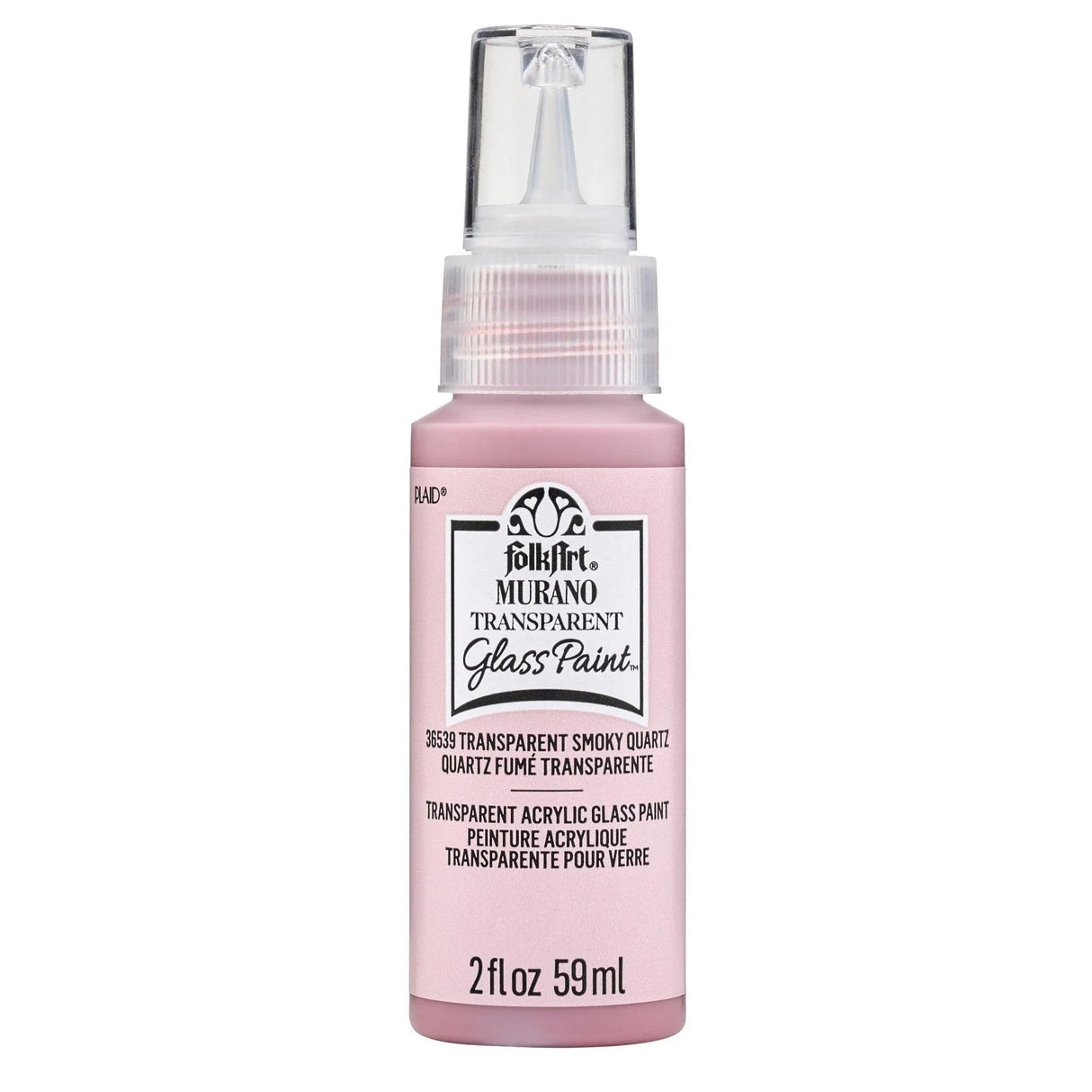 FolkArt Murano Glass Paint - Transparent Smoky Quartz (2 oz Bottle)