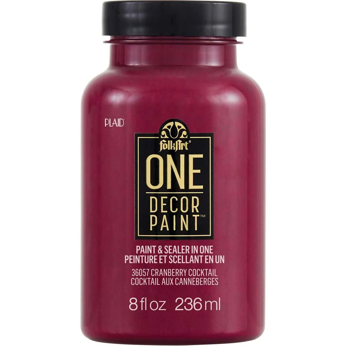 FolkArt One Decor Paint - Cranberry Cocktail (8 oz Bottle)