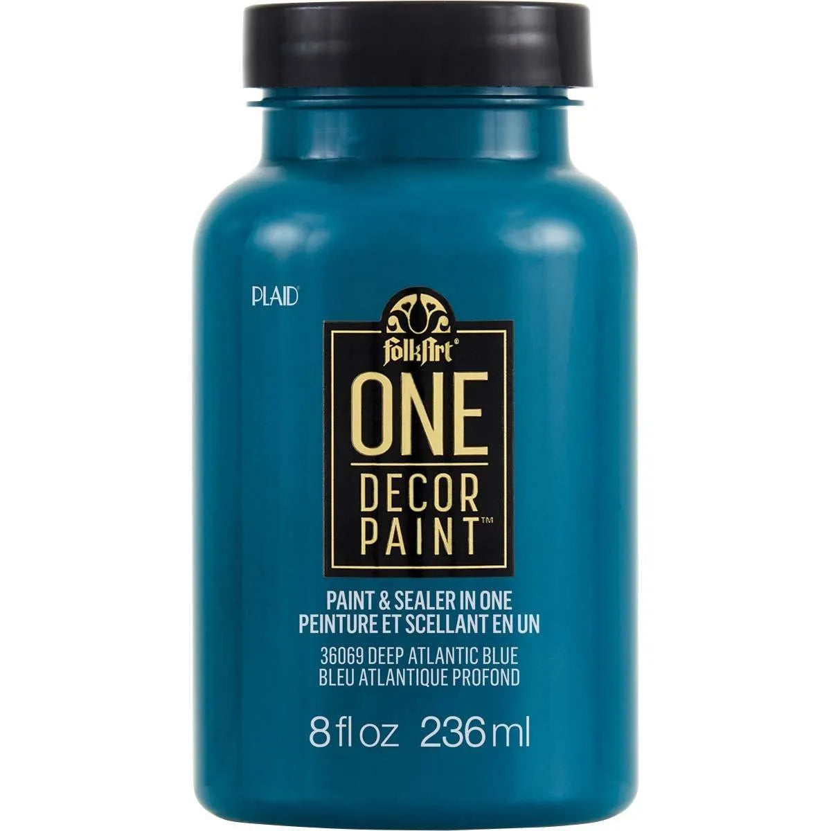 FolkArt One Decor Paint - Deep Atlantic Blue (8 oz Bottle)