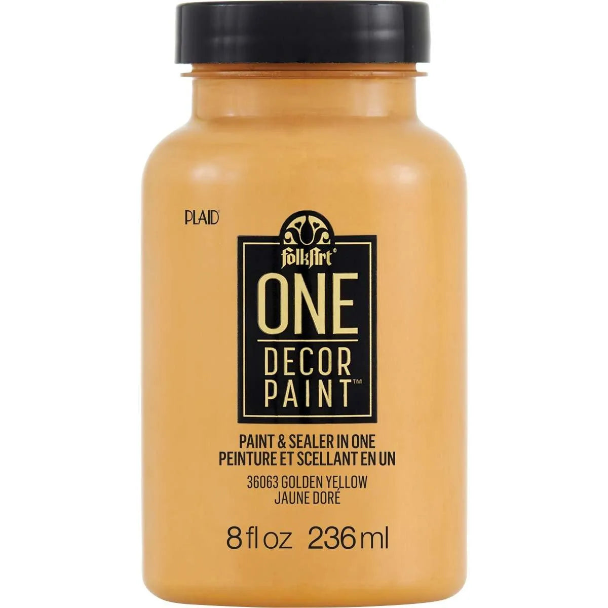 FolkArt One Decor Paint - Golden Yellow (8 oz Bottle)
