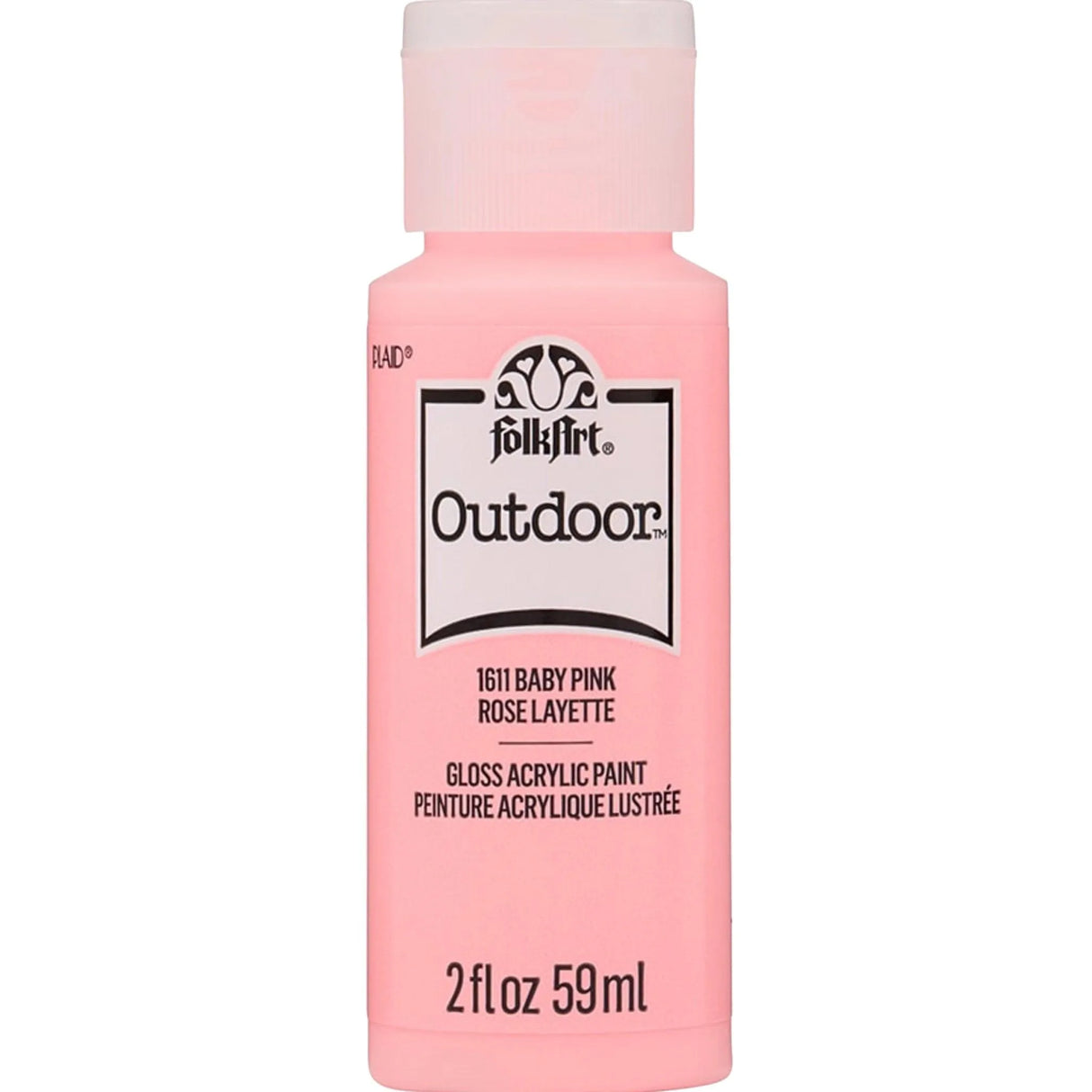 FolkArt Outdoor Acrylic Paint - Baby Pink (2 oz Bottle)