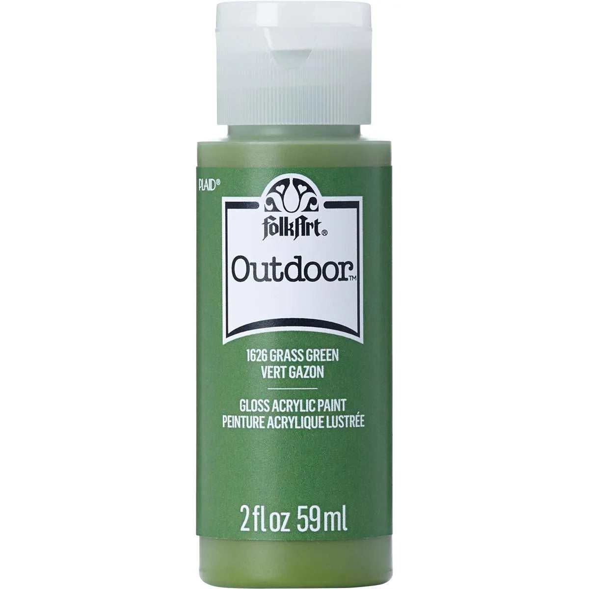 FolkArt Outdoor Acrylic Paint - Grass Green (2 oz Bottle)