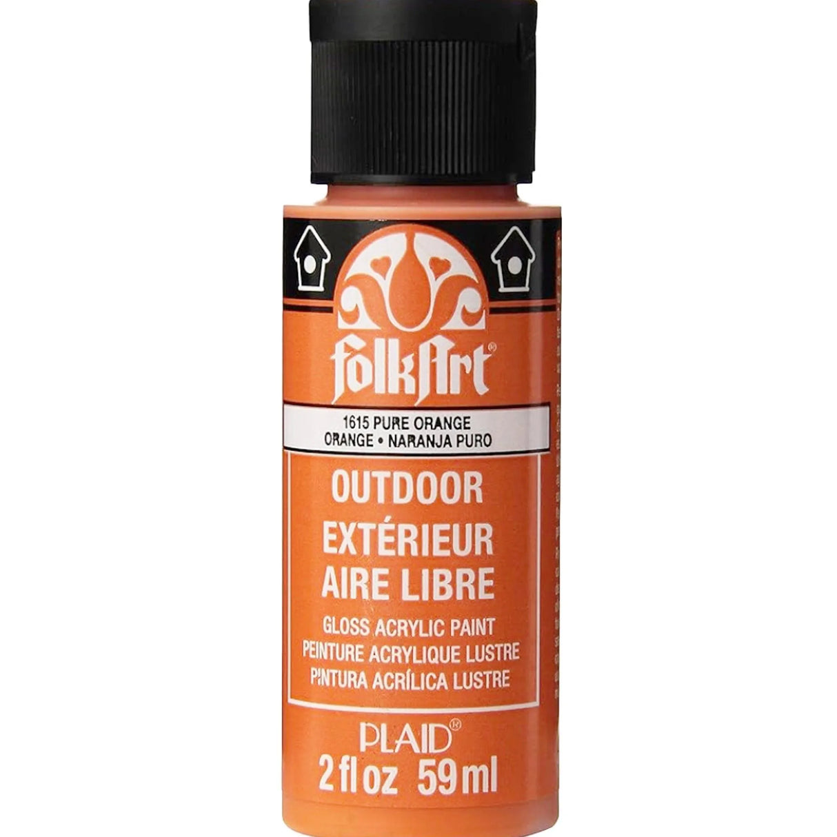 FolkArt Outdoor Acrylic Paint - Pure Orange (2 oz Bottle)