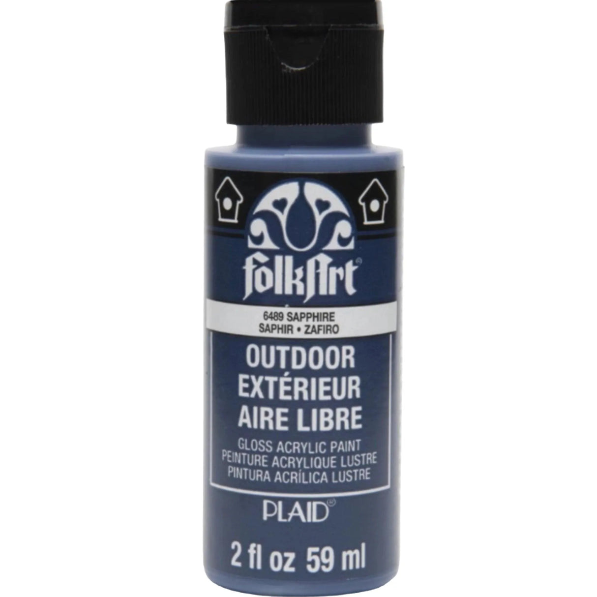 FolkArt Outdoor Acrylic Paint - Sapphire (2 oz Bottle)