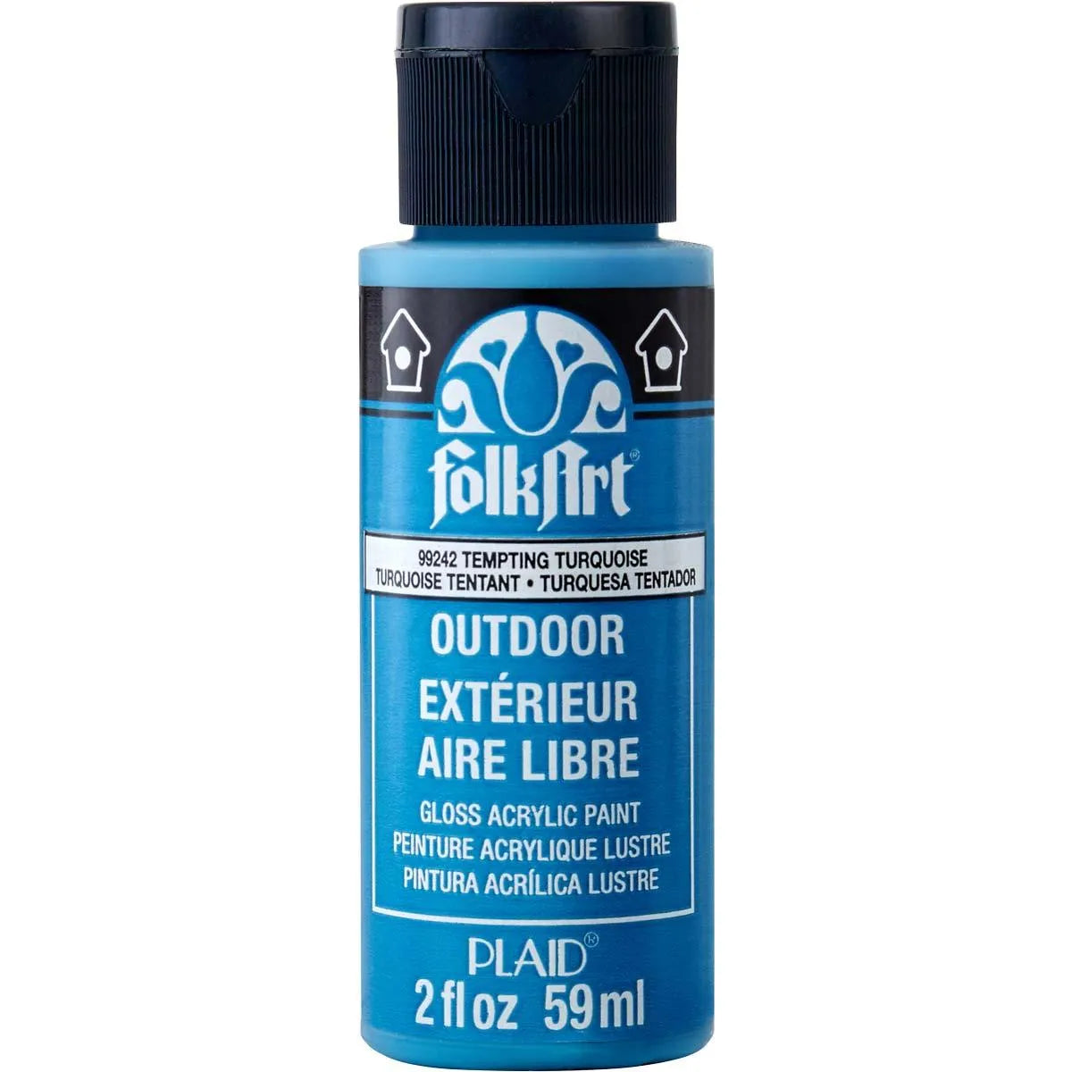 FolkArt Outdoor Acrylic Paint - Tempting Turquoise (2 oz Bottle)