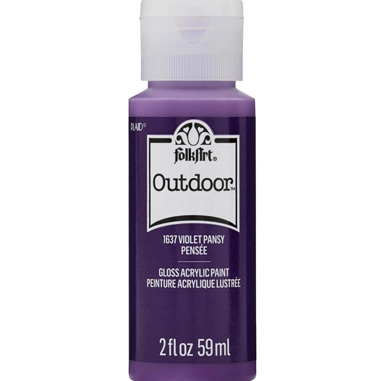 FolkArt Outdoor Acrylic Paint - Violet Pansy (2 oz Bottle)