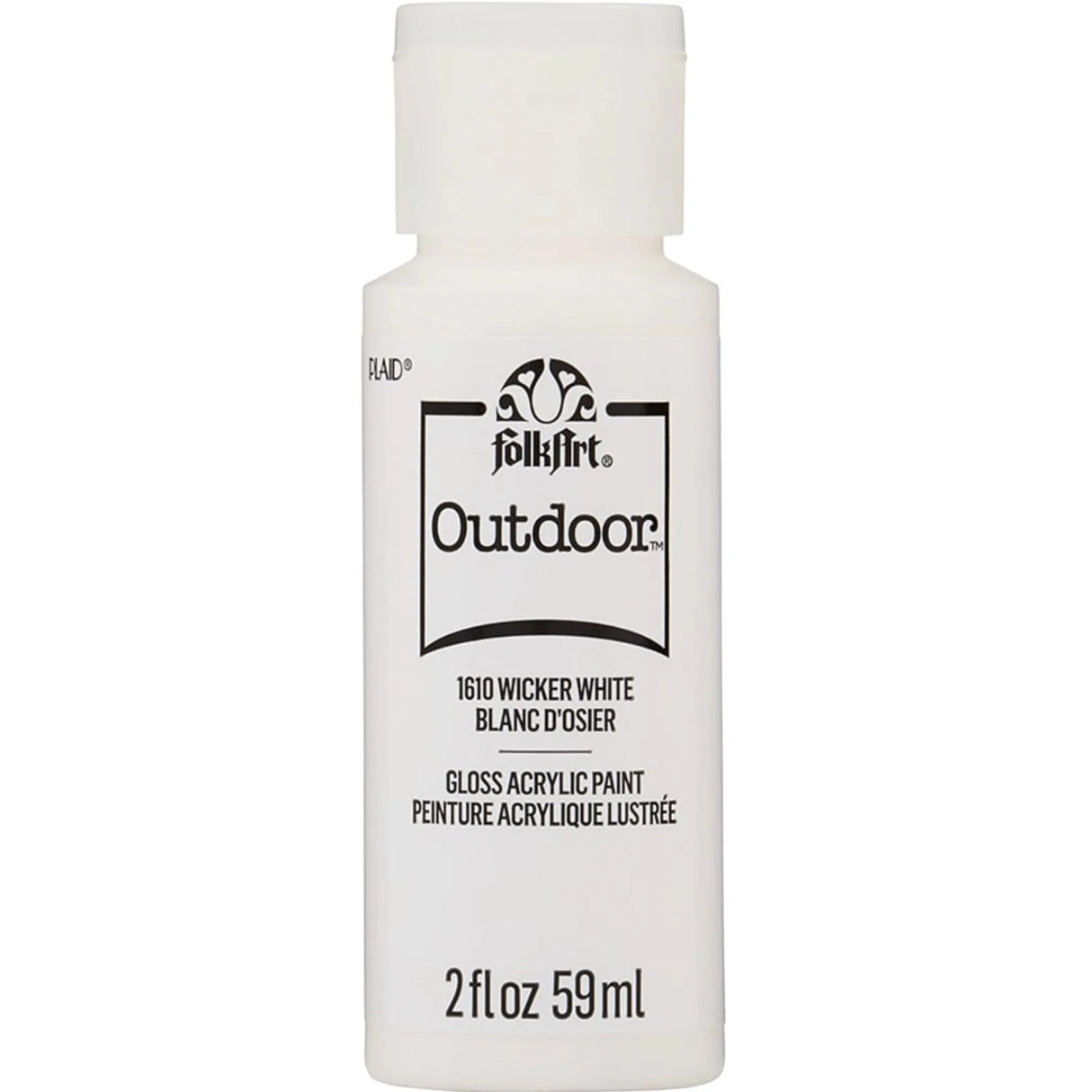 FolkArt Outdoor Acrylic Paint - Wicker White (2 oz Bottle)