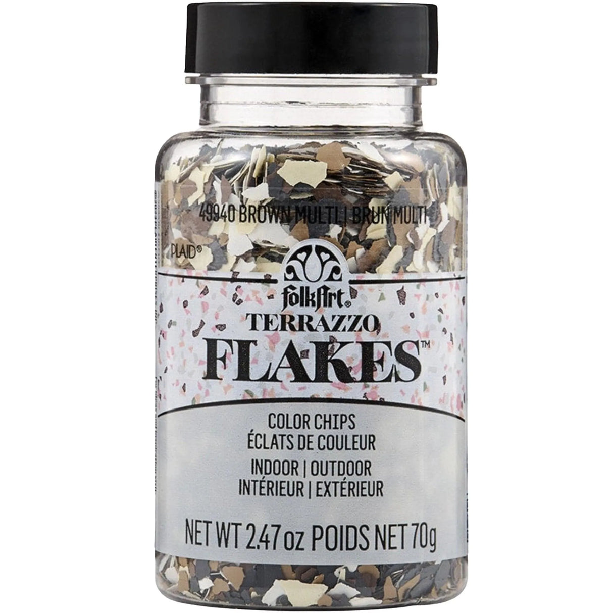 FolkArt Terrazzo Flakes - Brown Multi (2.47 oz Bottle)