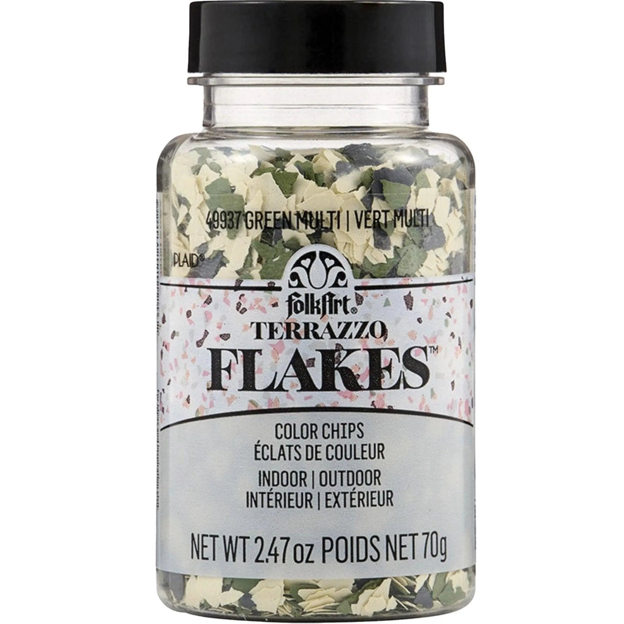 FolkArt Terrazzo Flakes - Green Multi (2.47 oz Bottle)