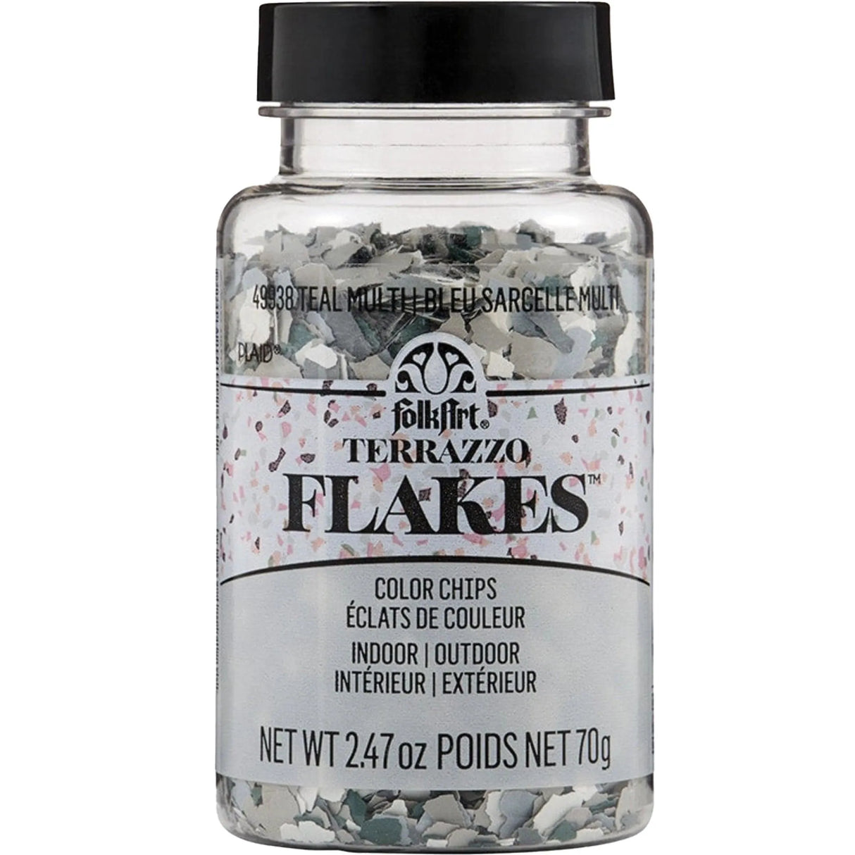 FolkArt Terrazzo Flakes - Teal Multi (2.47 oz Bottle)