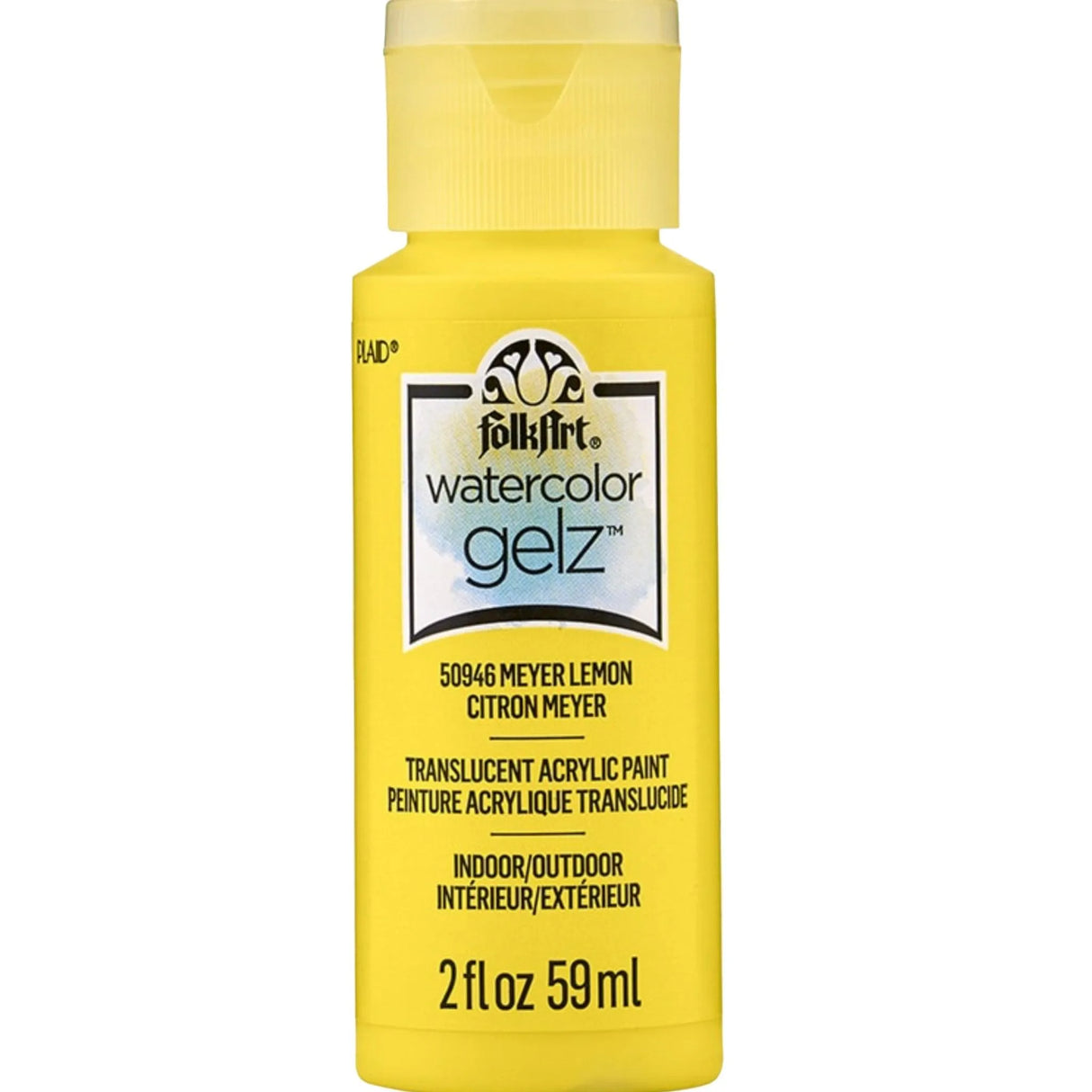 FolkArt Watercolor Gelz Acrylic Paint - Meyer Lemon (2 oz Bottle)