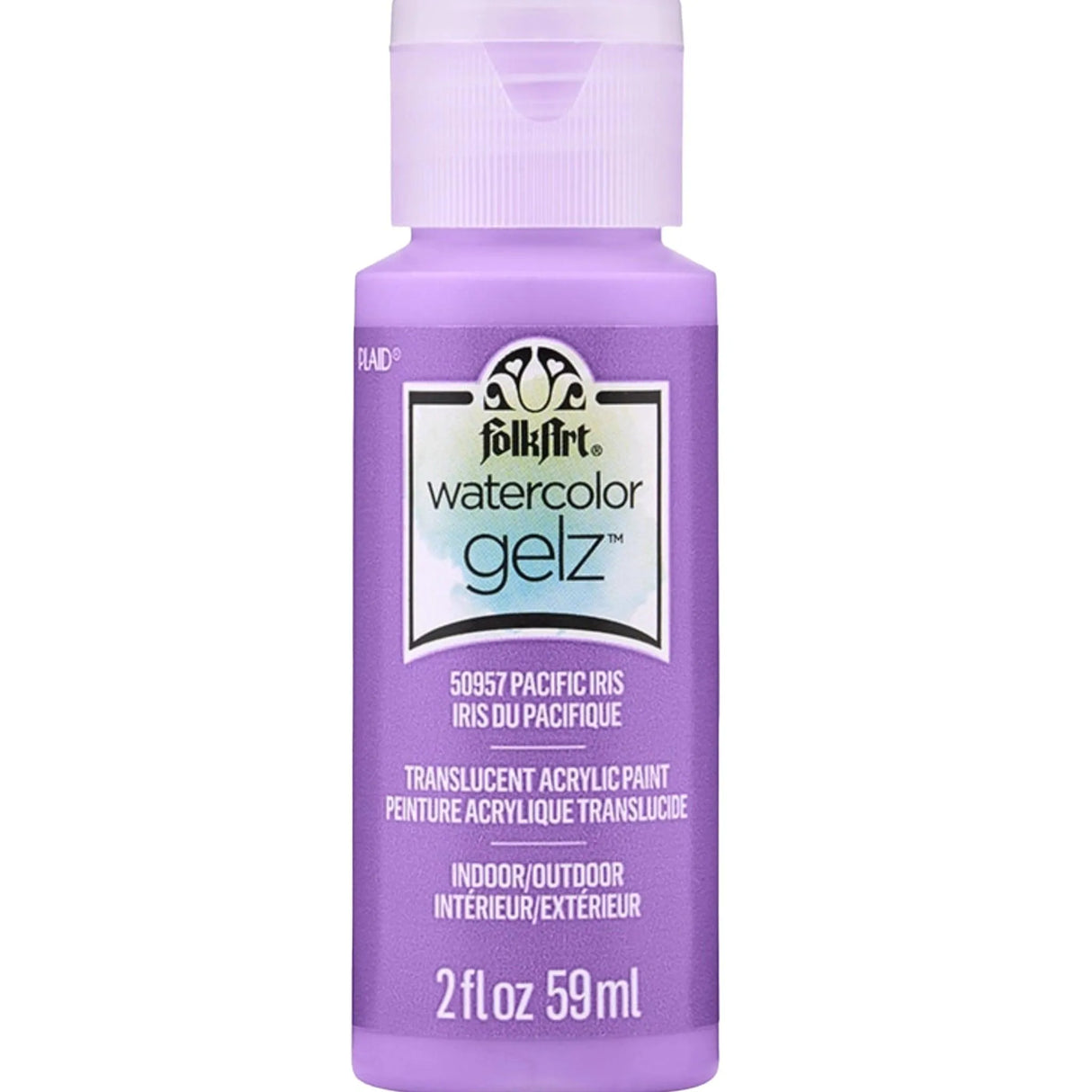 FolkArt Watercolor Gelz Acrylic Paint - Pacific Iris (2 oz Bottle)