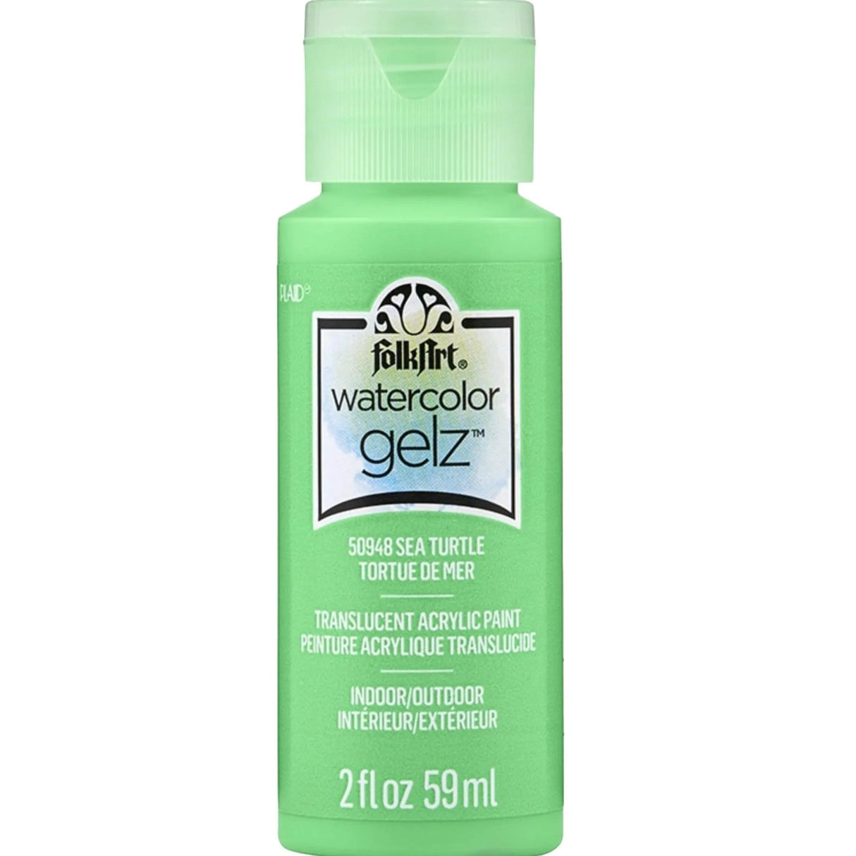FolkArt Watercolor Gelz Acrylic Paint - Sea Turtle (2 oz Bottle)