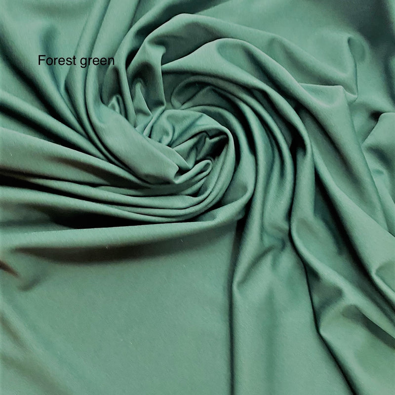 Forest Green Polyester Scuba Fabric - Forest Green, Knit, 59"-60" Width