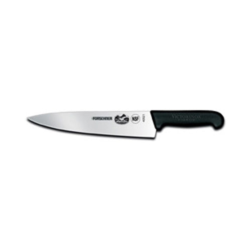 Forschner Victorinox Chef's Knife 10" Blade, Black Plastic Handle