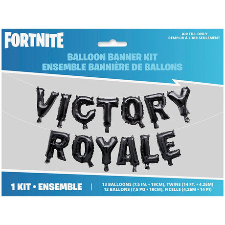 Foil Balloon Banner Fortnite Victory Royale
