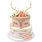 DEER ANTLERS CREATIONS Cake Topper for Birthdays and Parties 2-Pc
