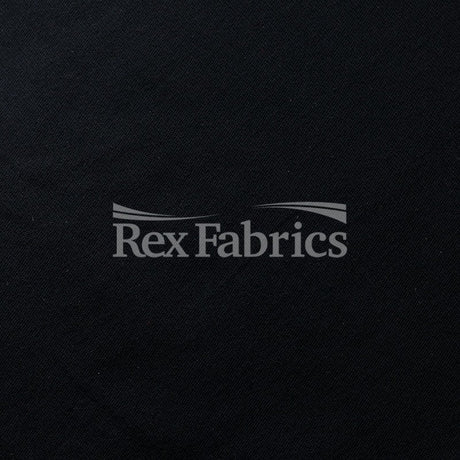 French Terry Cotton Spandex Fabric - Black Solid, 57/58" Width, 240 GSM (1 Yard)