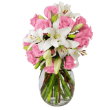 Stylish Rose & Lily Fresh Flower Bouquet for Gifts & Decor