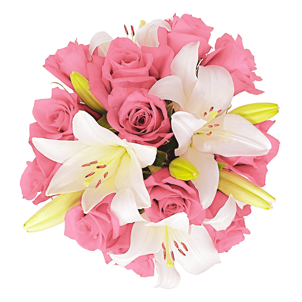 Stylish Rose & Lily Fresh Flower Bouquet for Gifts & Decor