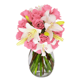 Stylish Rose & Lily Fresh Flower Bouquet for Gifts & Decor